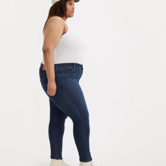 Levis Women Plus Size 711 Stretch Mid Rise Skinny Jeans - Picture 4 of 7